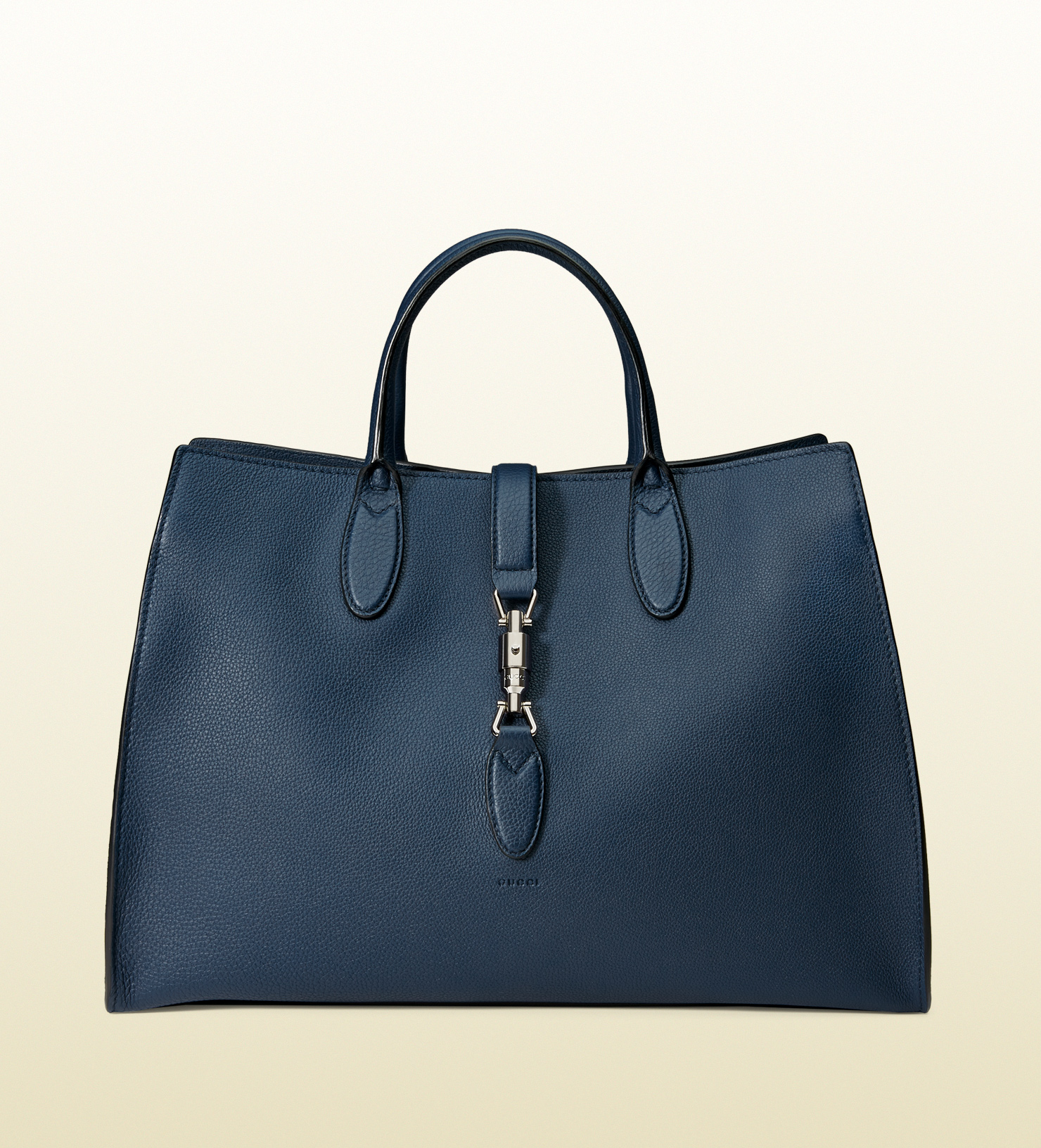 Lyst - Gucci Jackie Soft Leather Top Handle Bag in Blue