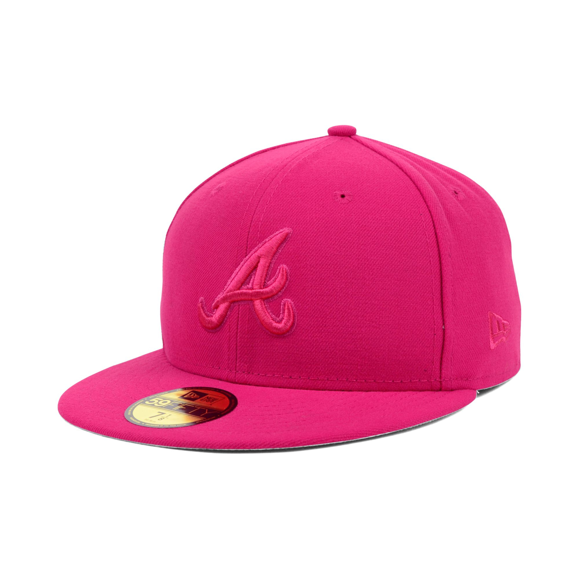 KTZ Atlanta Braves Pop Tonal 59fifty Cap in Pink - Lyst