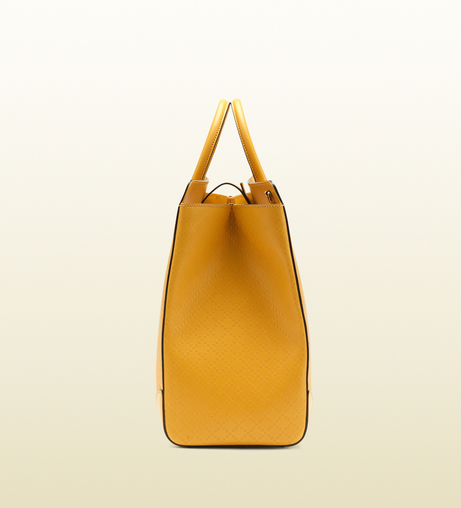 Lyst - Gucci Bright Diamante Leather Top Handle Bag in Yellow