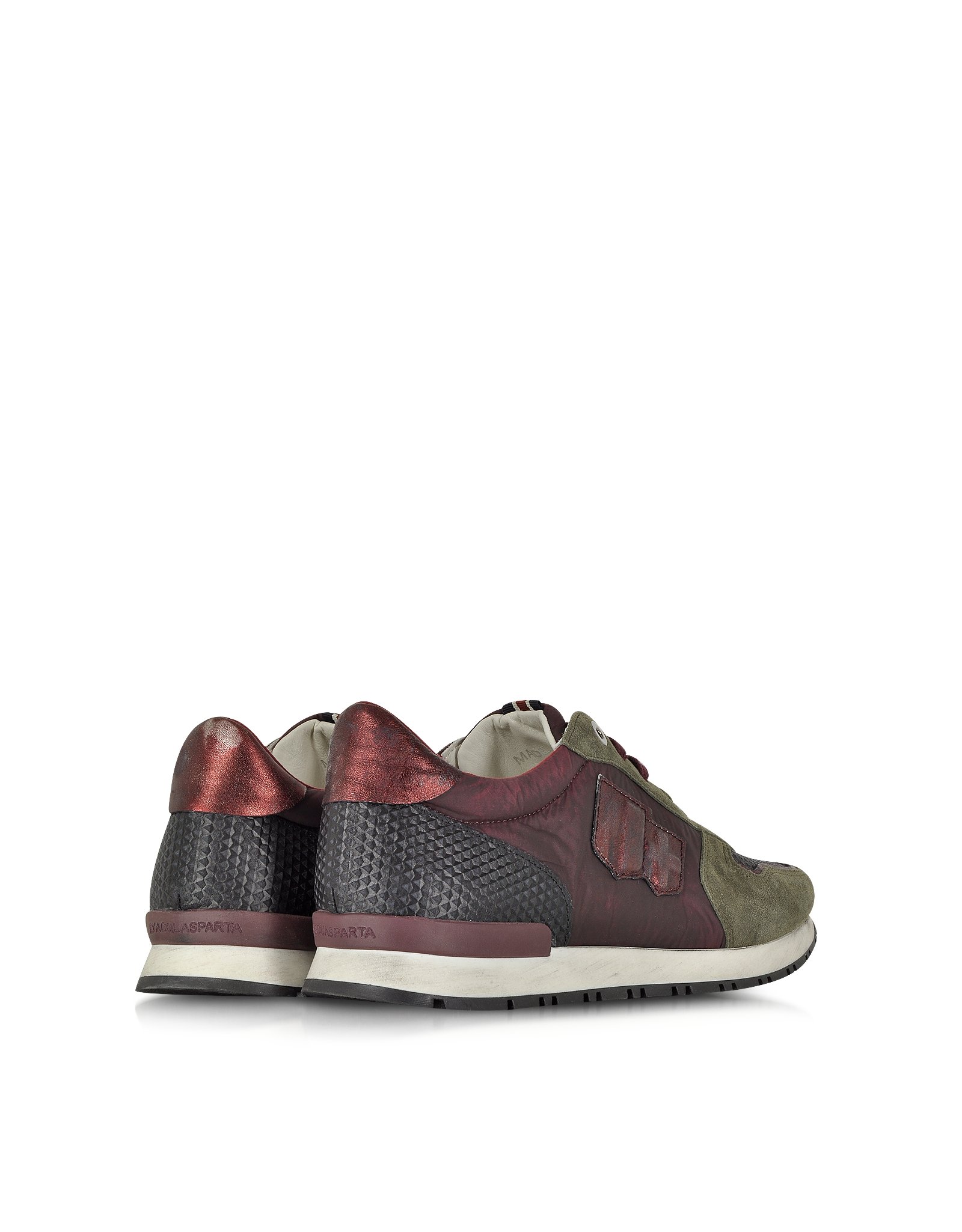 Lyst - D’Acquasparta Botticelli Burgundy Nylon And Green Suede Men's ...