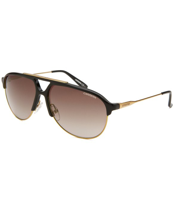 Carrera Mens Aviator Black And Gold Tone Sunglasses For Men Lyst 8764