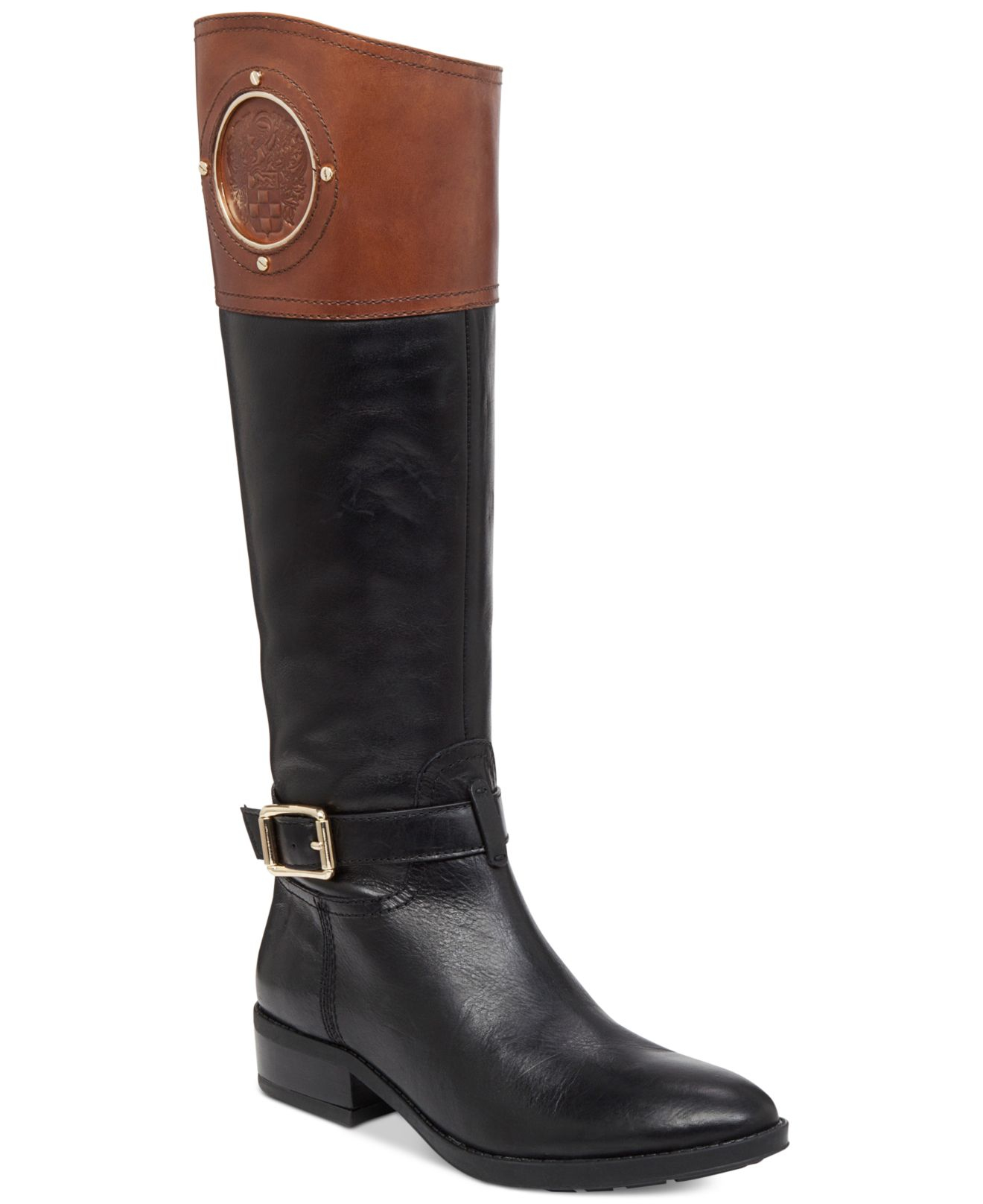 Vince Camuto | Black Phillie Riding Boots | Lyst