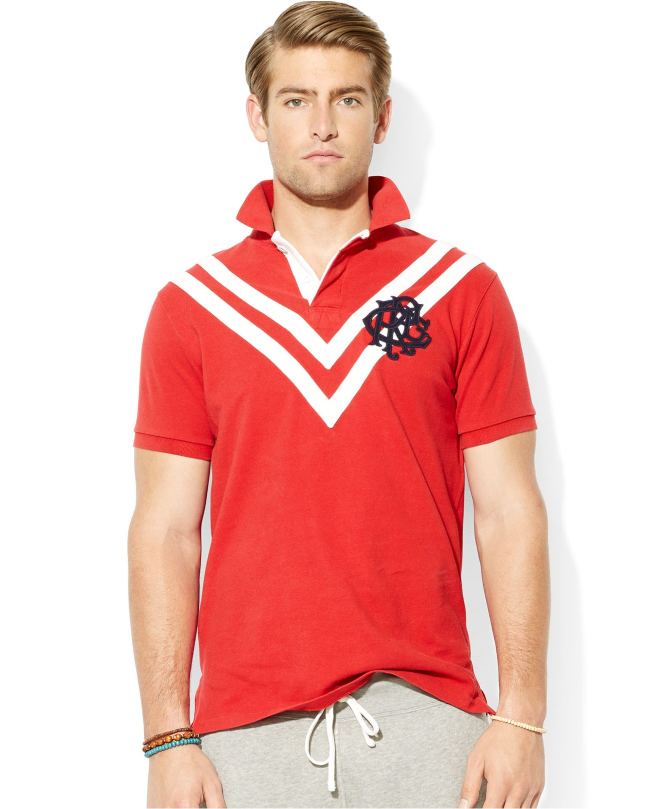 Lyst Polo Ralph Custom Fit Chevron Stripe Polo lyst polo ralph custom fit chevron stripe polo