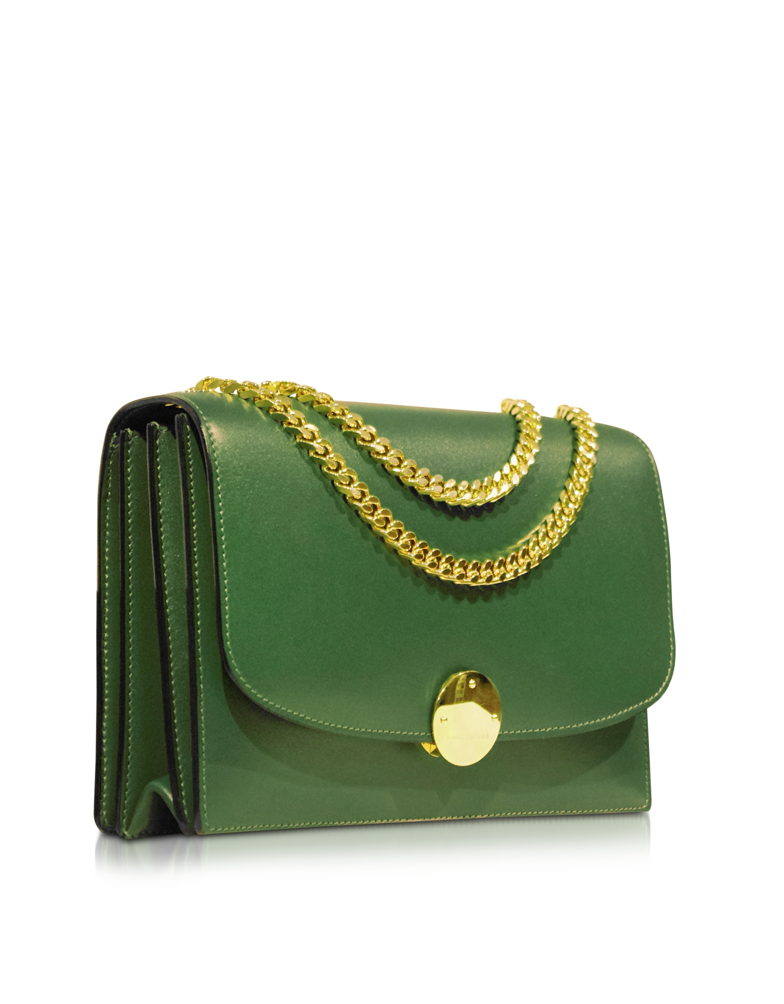 Lyst - Marc Jacobs Box Calf Trouble Bottle Green Shoulder Bag in Green