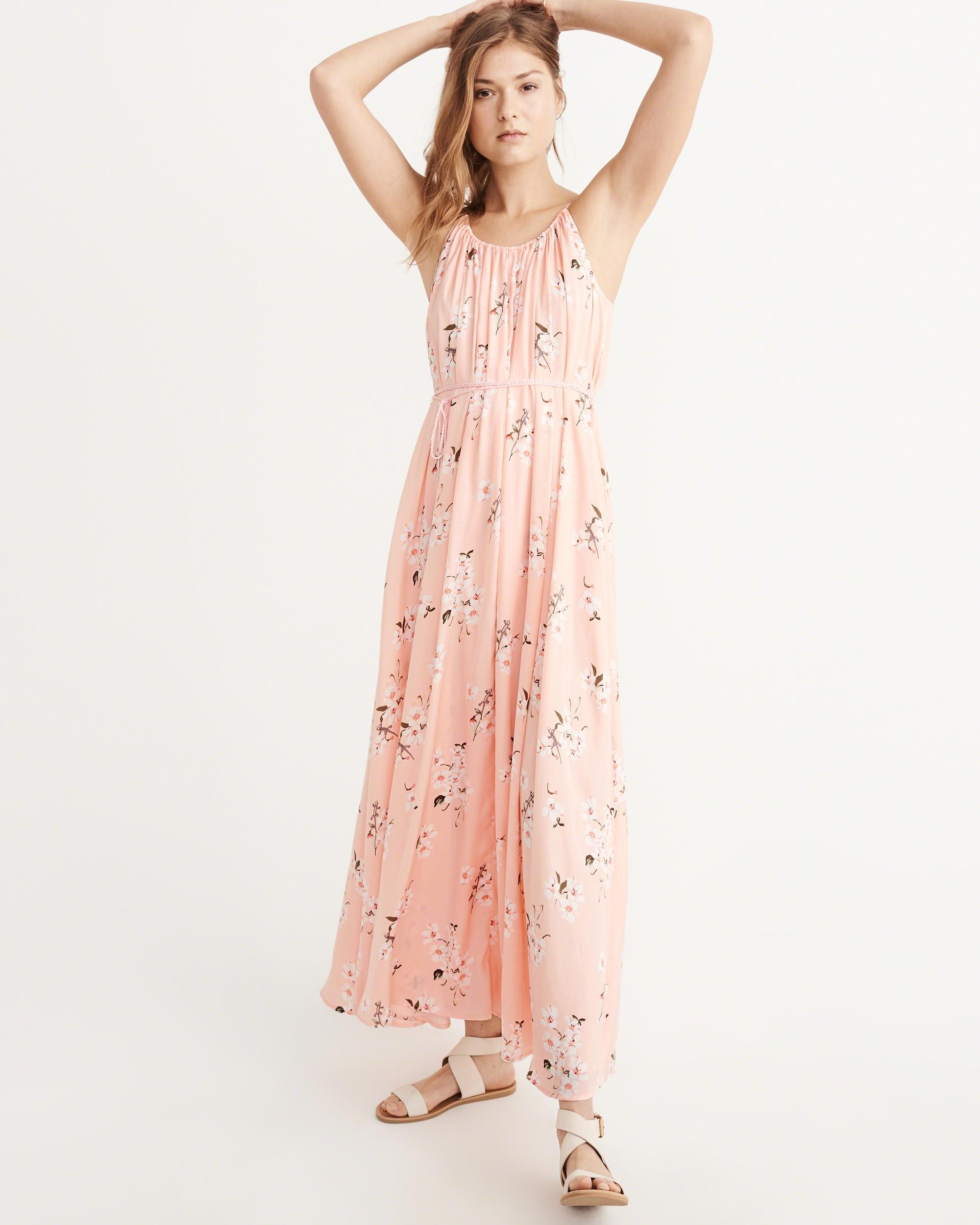 Lyst - Abercrombie & fitch Maxi Dress in Pink