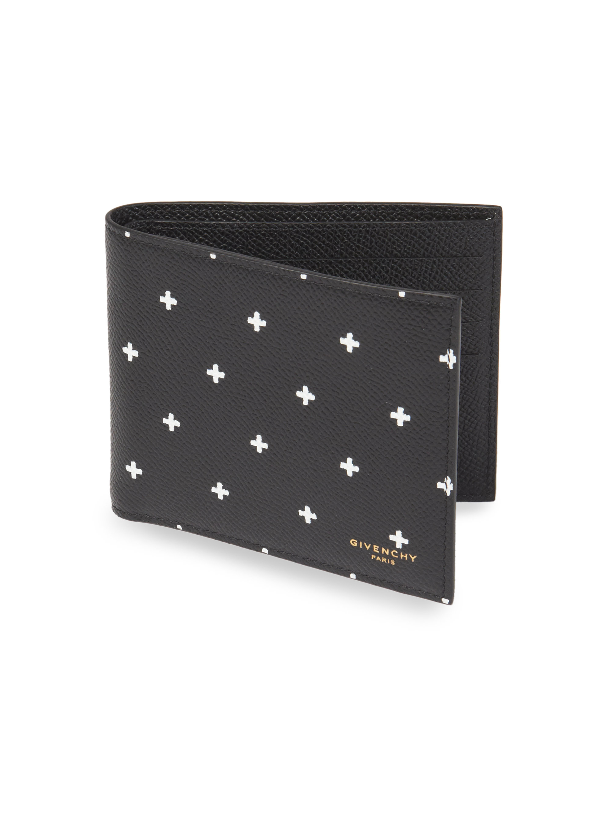 Givenchy Cross Print Leather Billfold Wallet in Black for Men (black ...