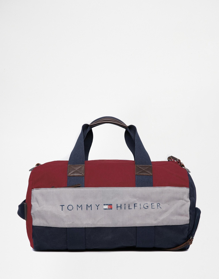 Tommy hilfiger Lance Barrel Bag in Red for Men | Lyst