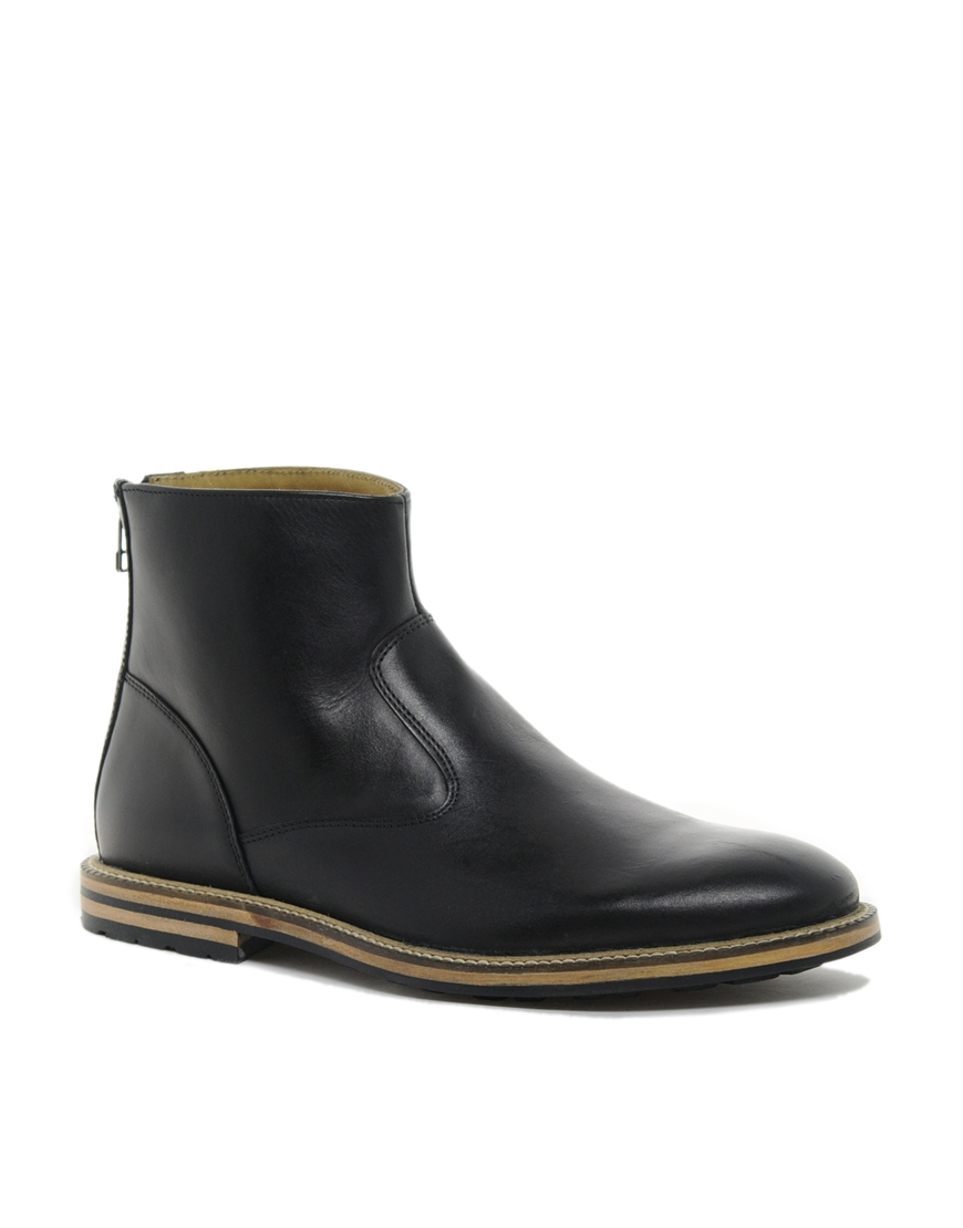 Lyst - Asos Chelsea Boots with Back Zip in Black for Men