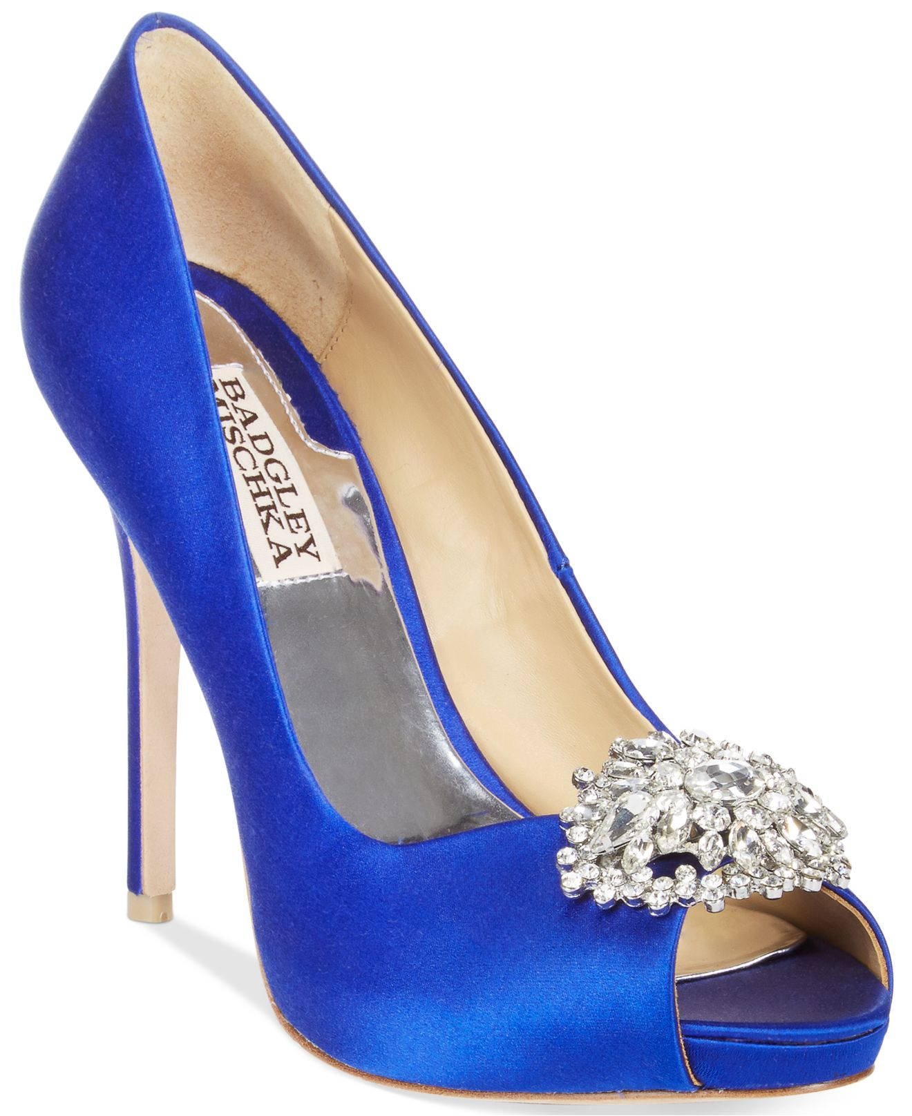 badgley mischka blue pumps
