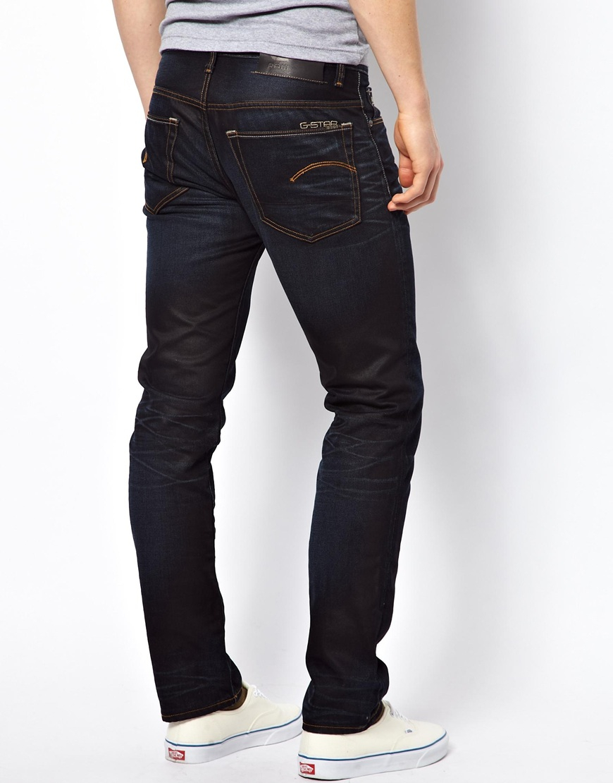 G-star raw G Star Jeans 3301 Straight Fit Indigo Aged in Blue for Men ...