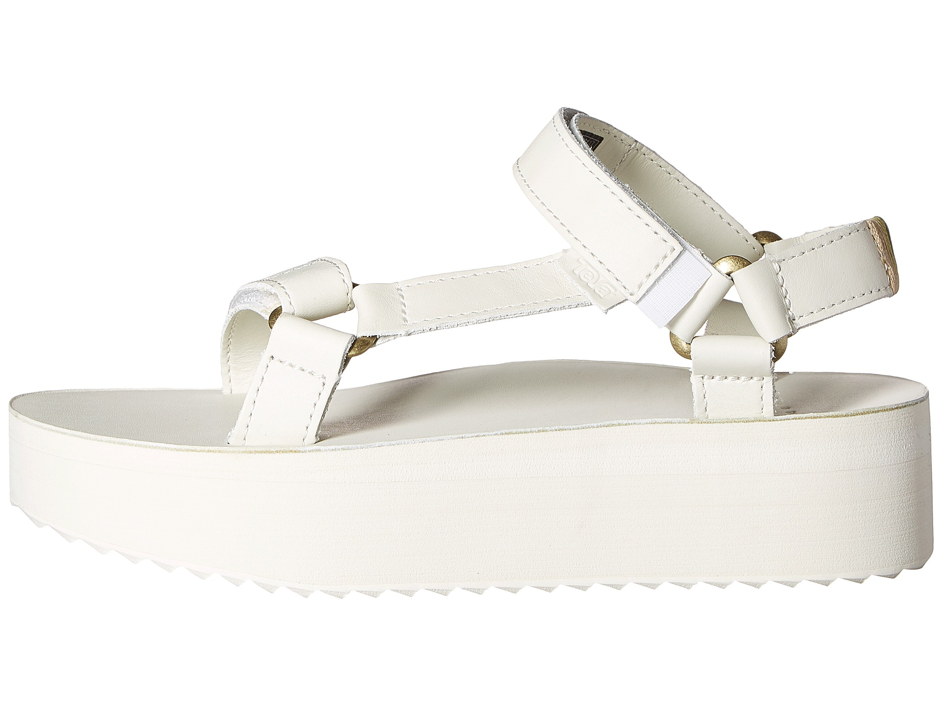 teva flatform sandals white