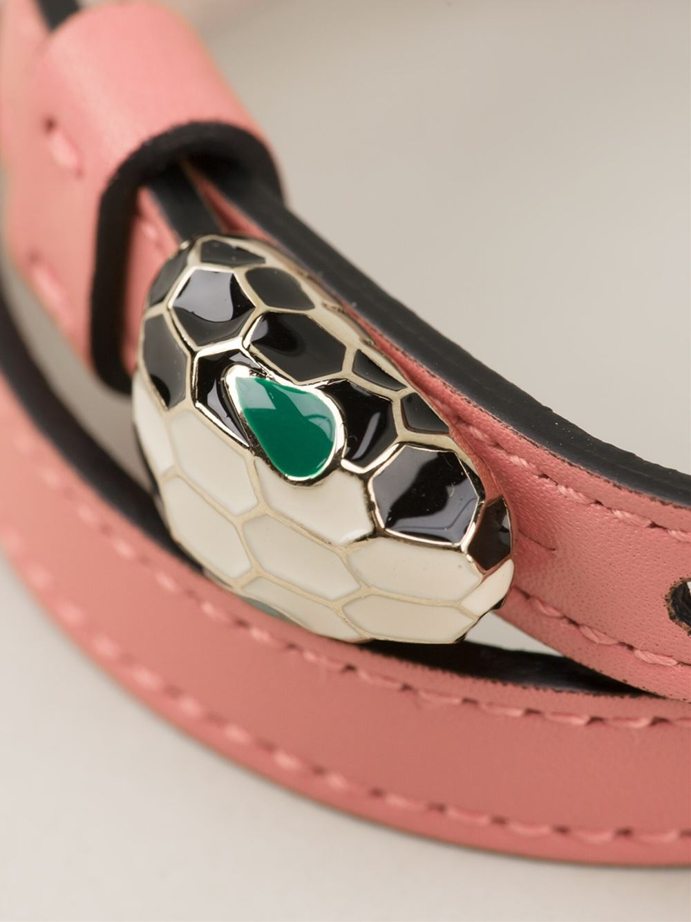 BVLGARI Snakes Head Wrap Bracelet in Pink & Purple (Pink) Lyst