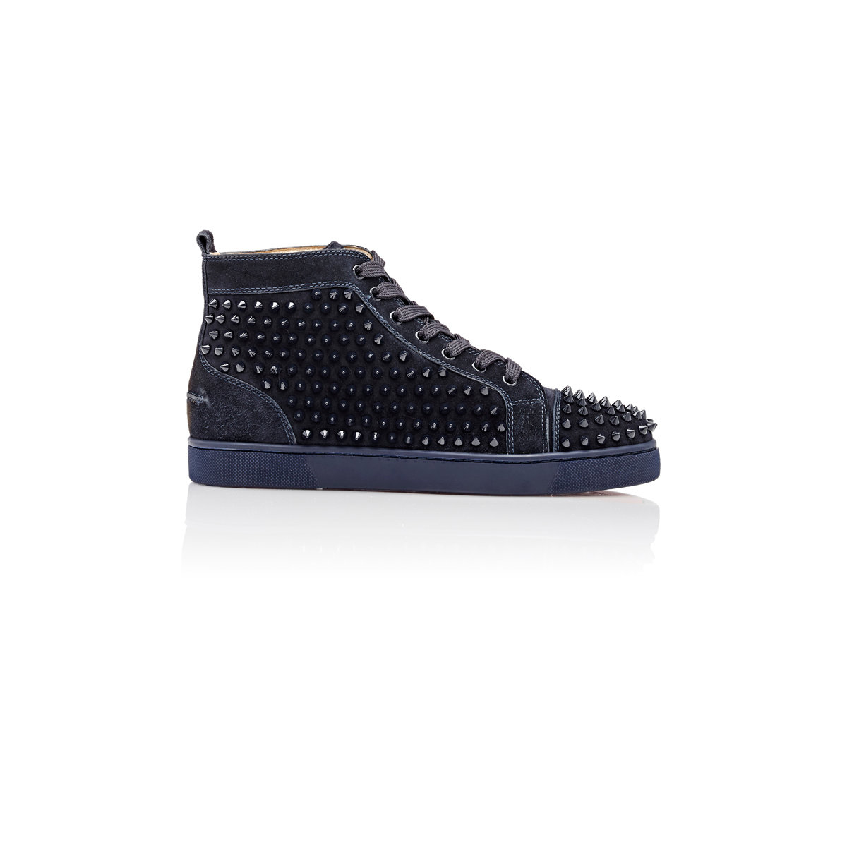 Christian louboutin Spiked Louis Flat Sneakers in Blue for Men | Lyst