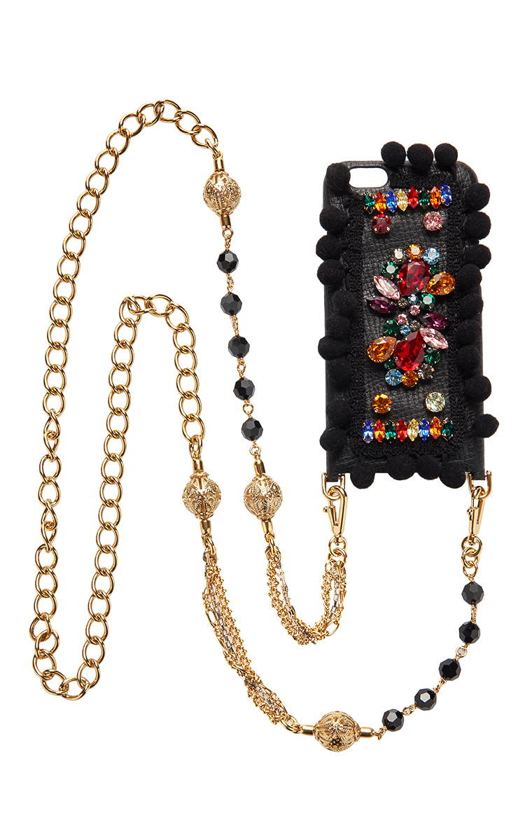 Lyst - Dolce & Gabbana Black Leather Iphone Case in Black