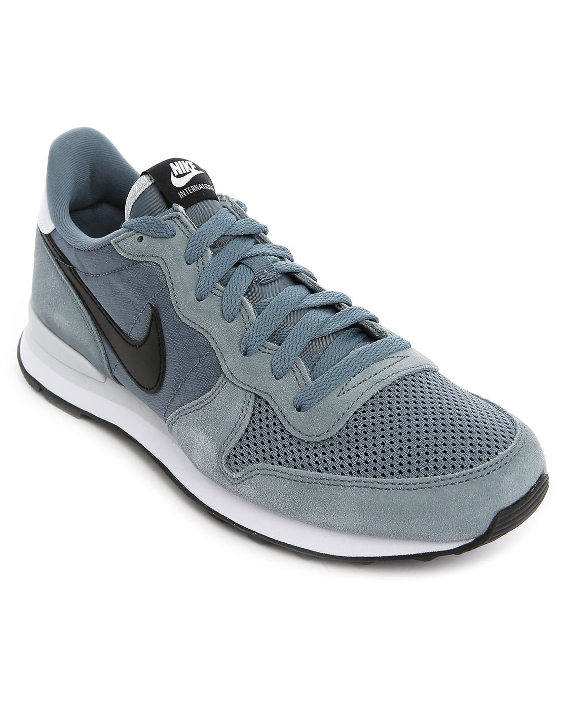 Nike Grey Internationalist Suede And Mesh Sneakers in Gray for Men ...