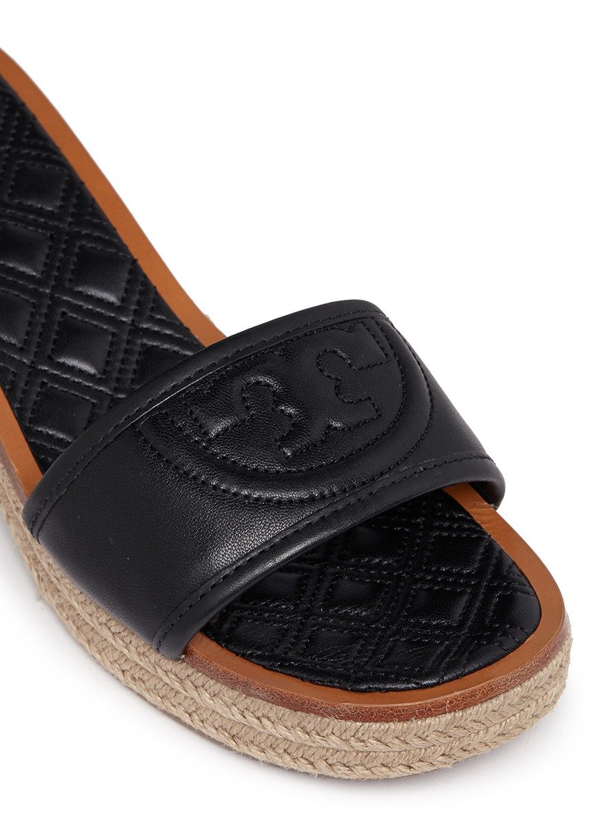 Lyst - Tory burch 'fleming' Leather Espadrille Sandals in Black