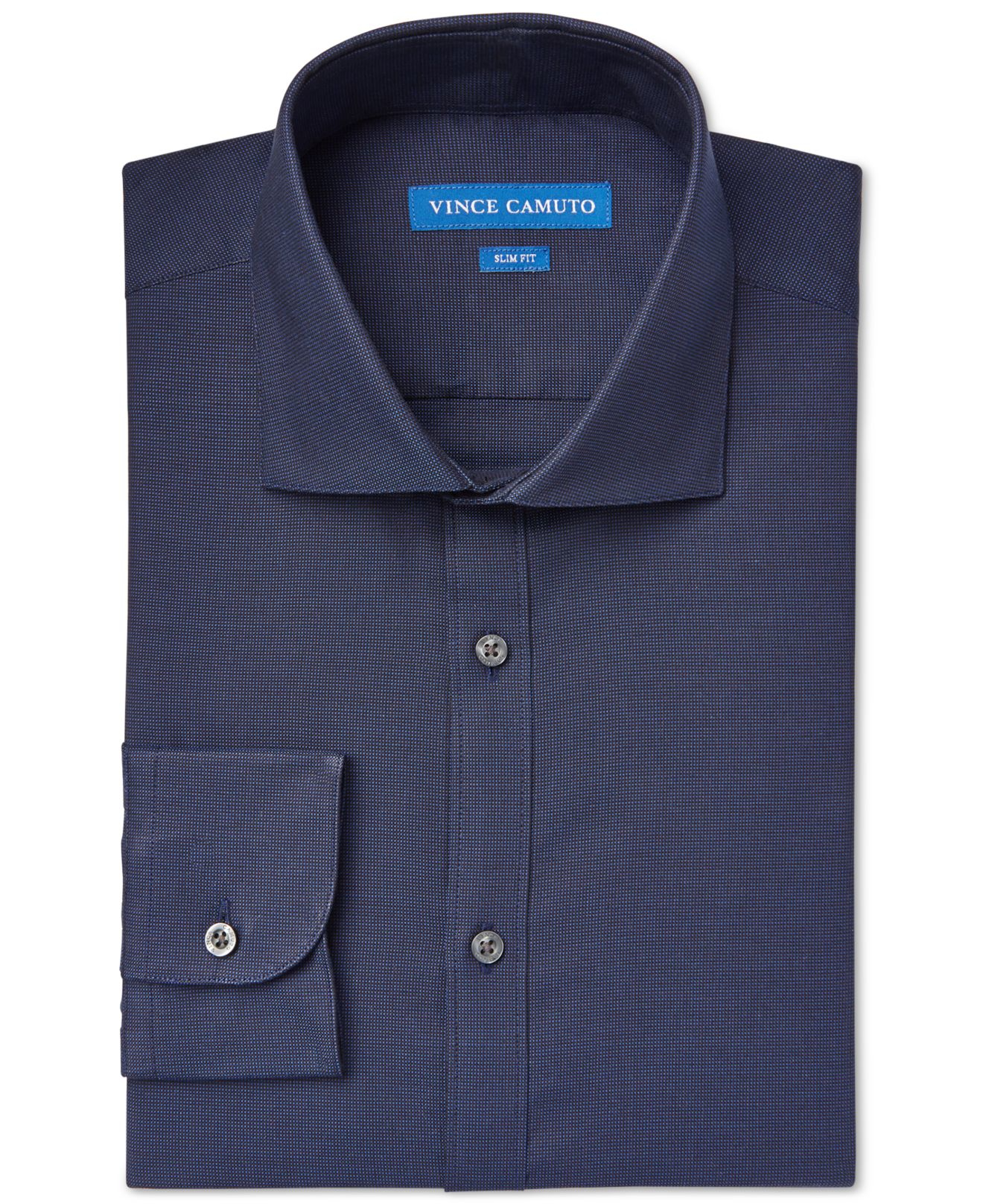 Vince camuto Slim-fit Cobalt Dress Shirt in Blue for Men | Lyst