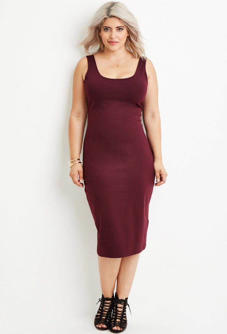 Plus Midi Dresses