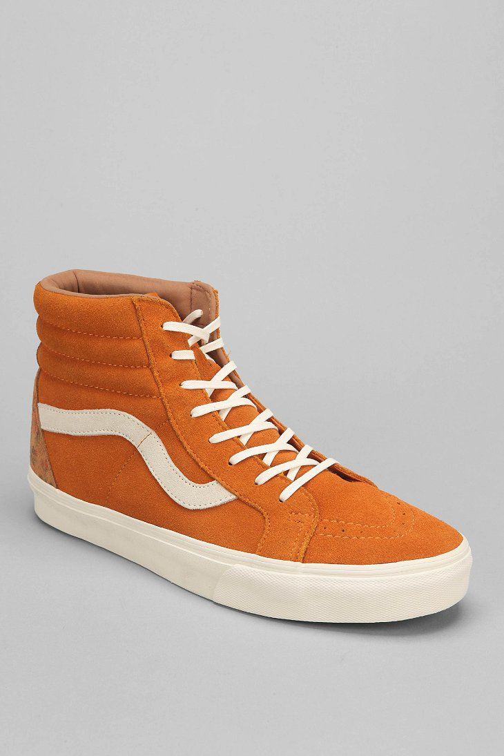dark brown high top vans