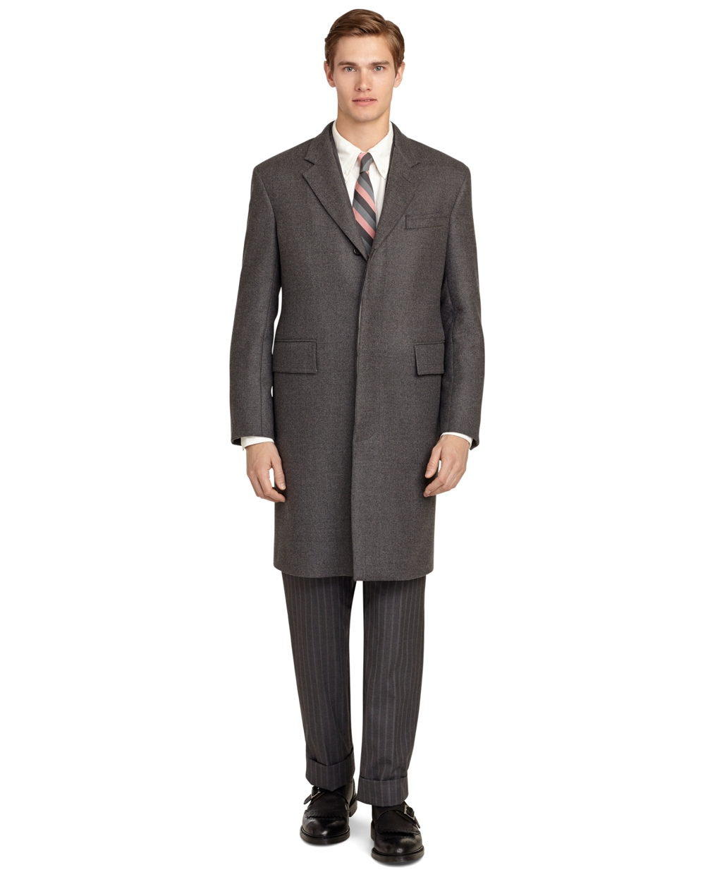 Lyst - Brooks Brothers Grey Chesterfield Coat in Gray for Men