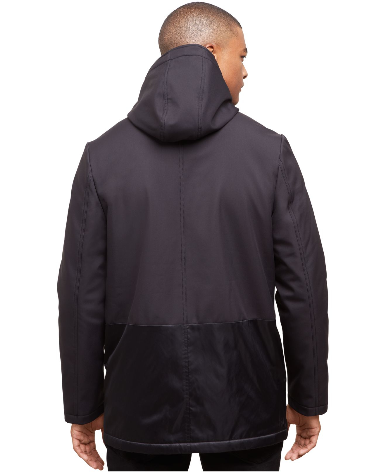 Lyst Cole Long Hooded Jacket in Black for Men