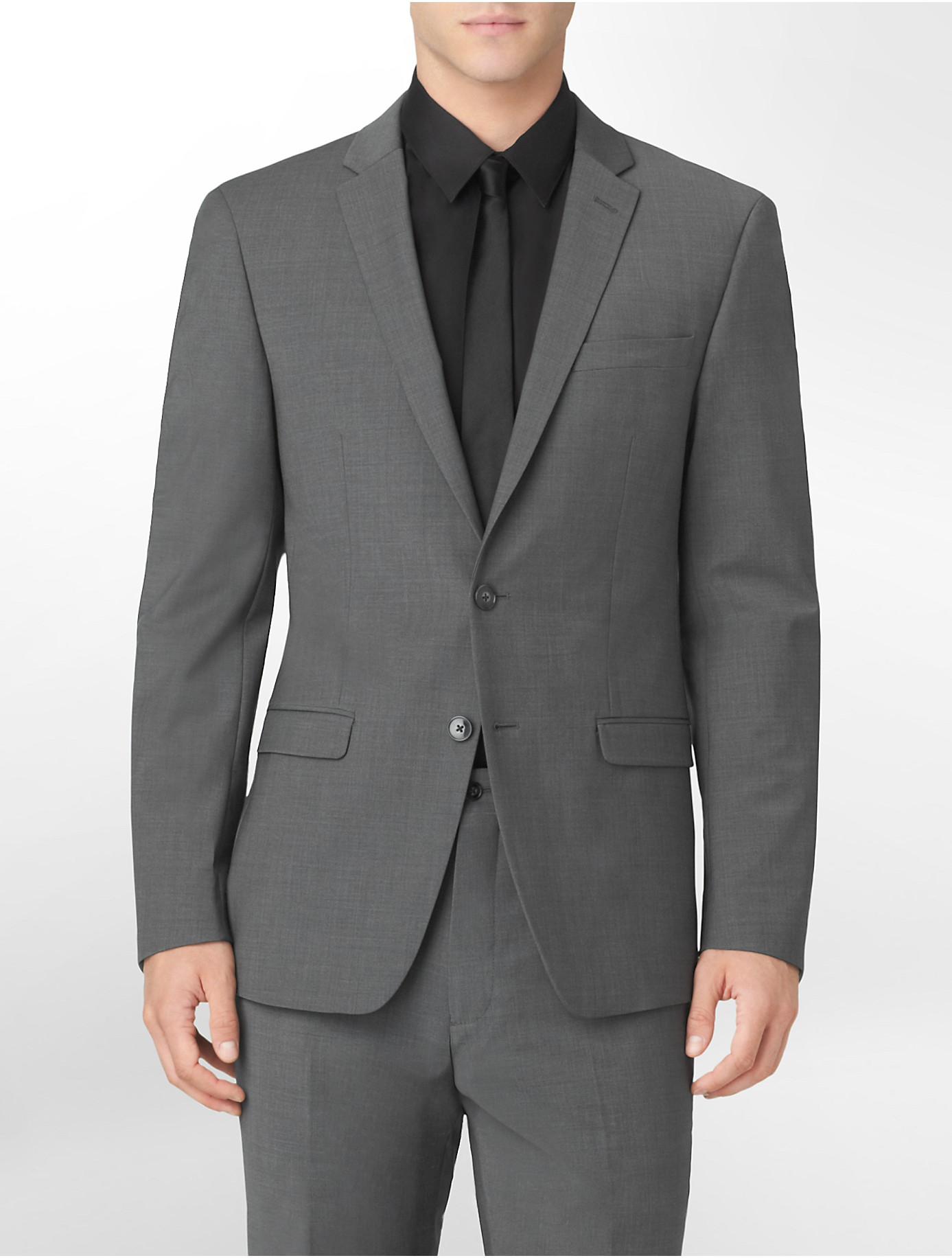 Calvin klein X Fit Ultra Slim Fit Grey Suit Jacket in Gray for Men | Lyst