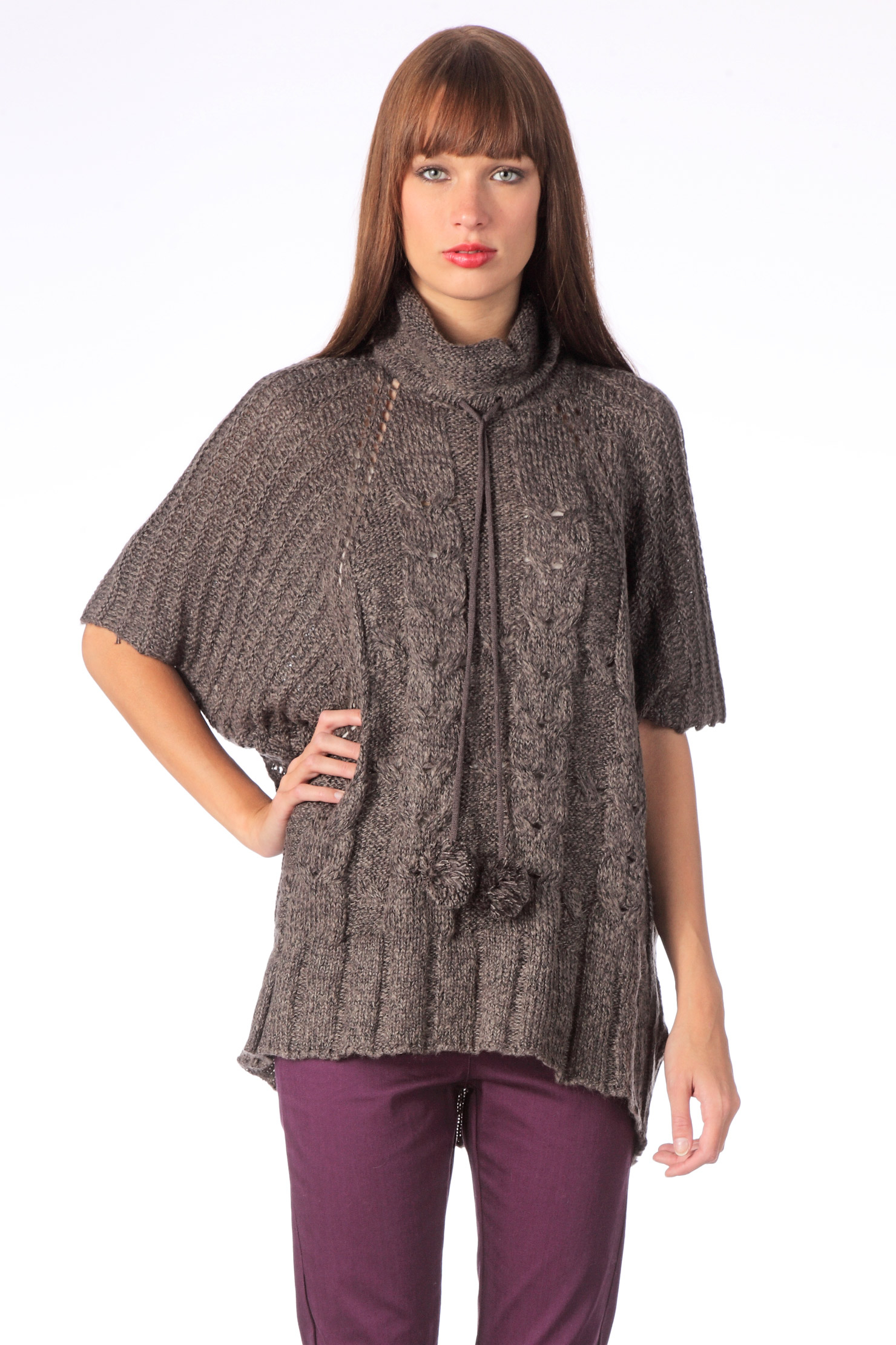 B.young Poncho / Shrug In Brown | Lyst