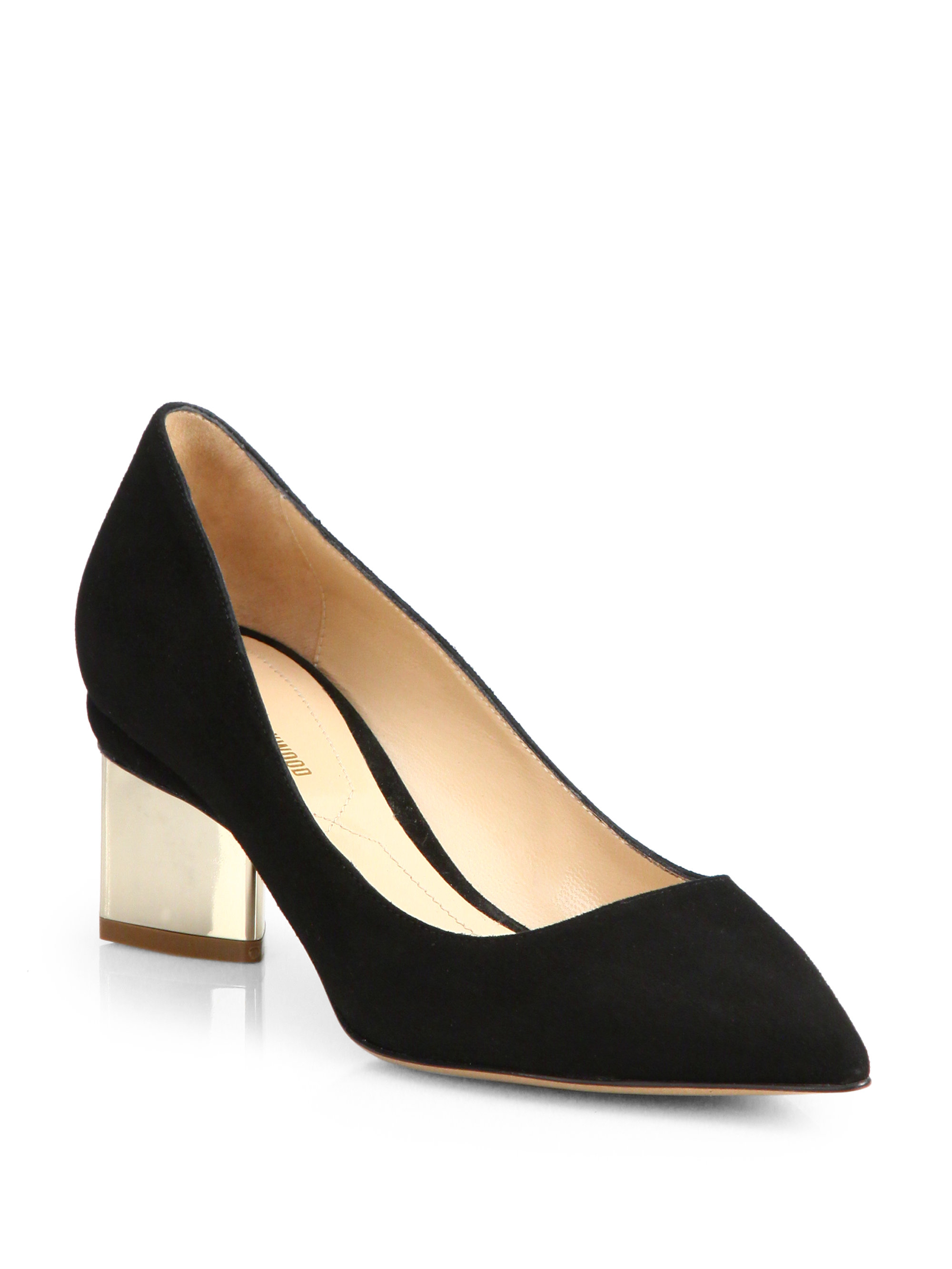 Nicholas kirkwood Prism-heel Suede Pumps in Black | Lyst