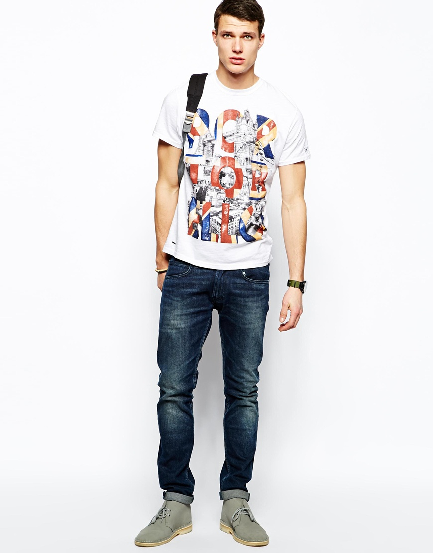 Download Lyst - Pepe Jeans Pepe Tshirt Portobello London Print in ...