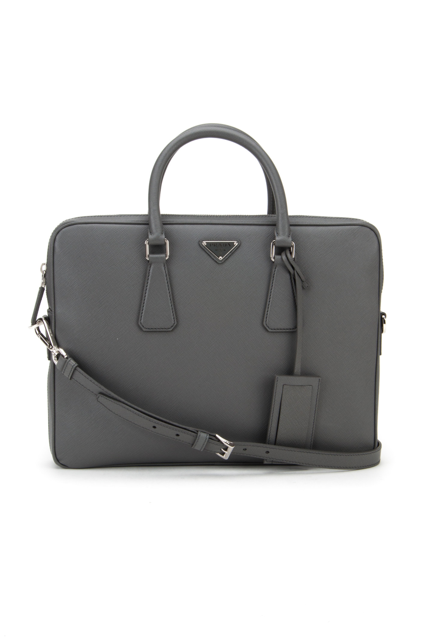 Prada Borsa Saffiano Travel in Gray for Men (MERCURIO) | Lyst  