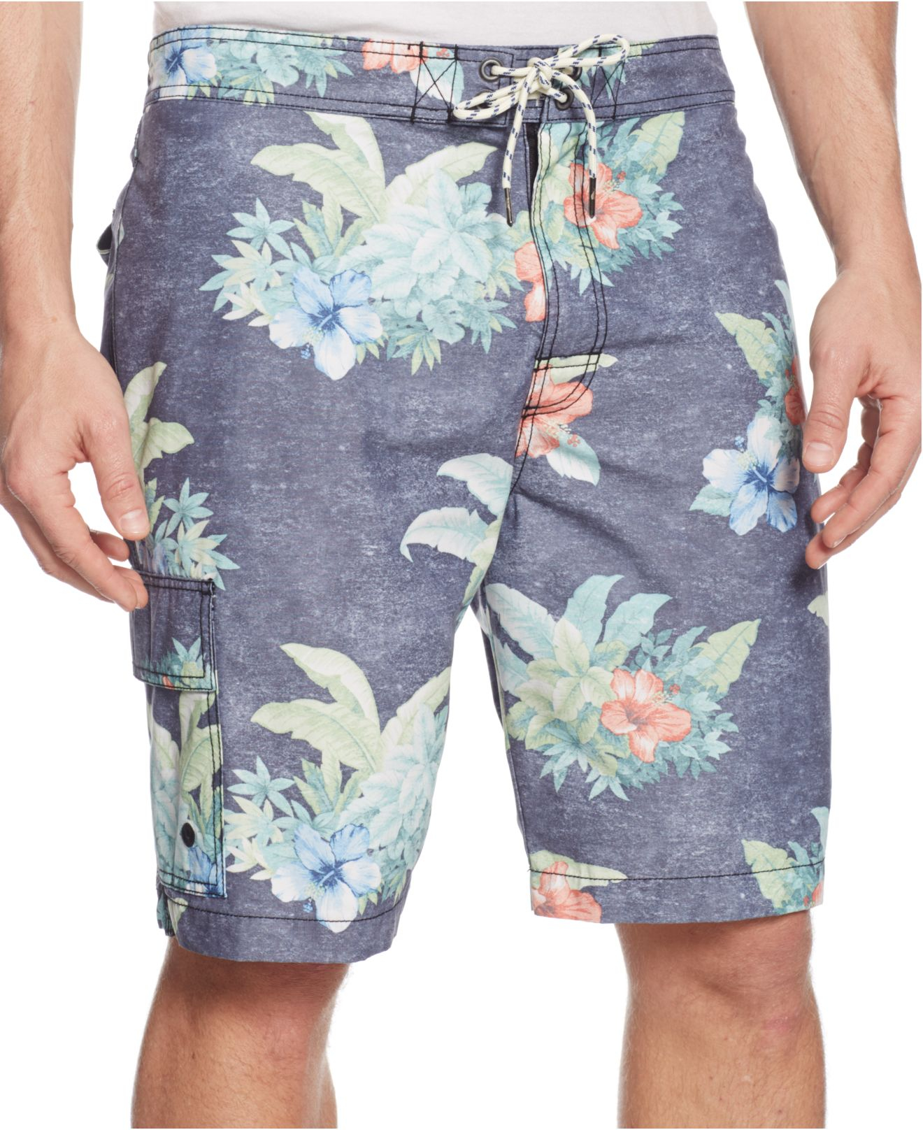Tommy bahama Baja Hibiscus Hukilau Board Shorts in Blue for Men | Lyst