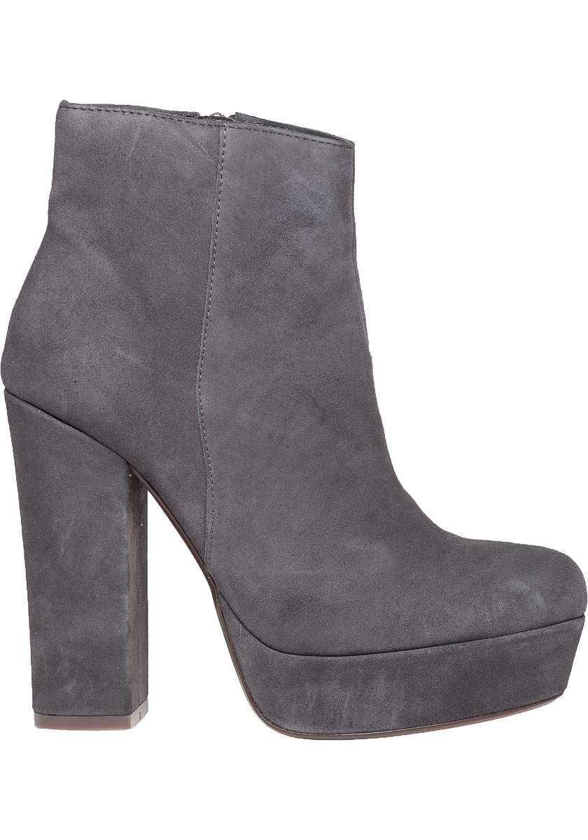 Steve madden Joanie Suede Platform Boots in Gray | Lyst