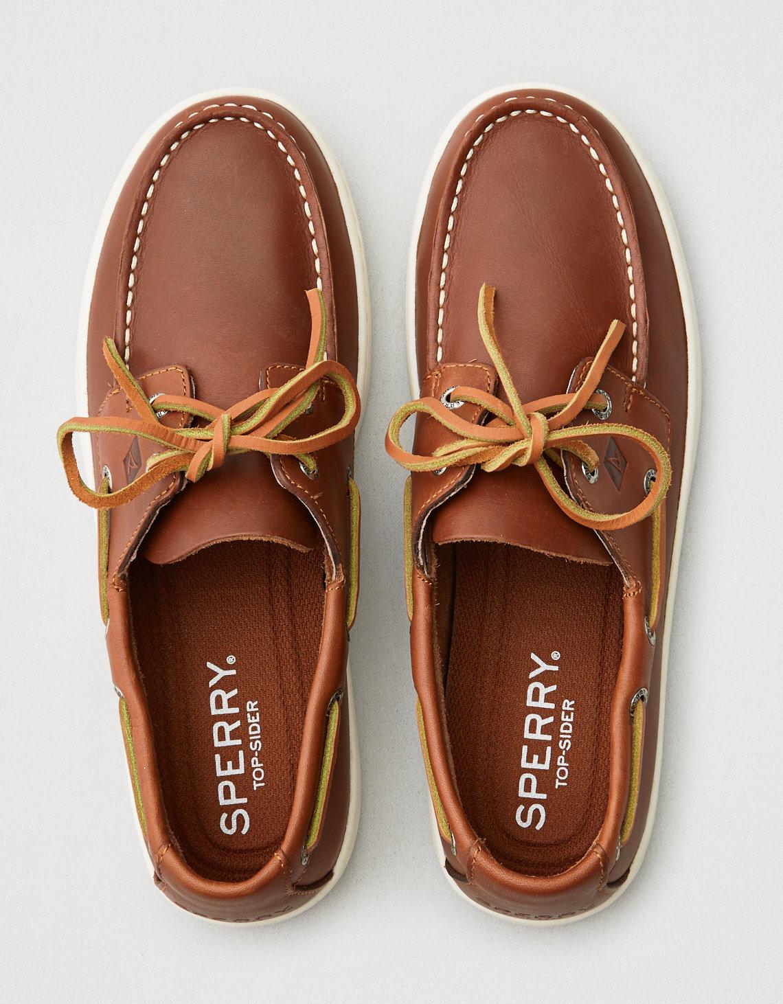 American Eagle  Sperry Tan Cup Leather Boat Shoe  in Brown 