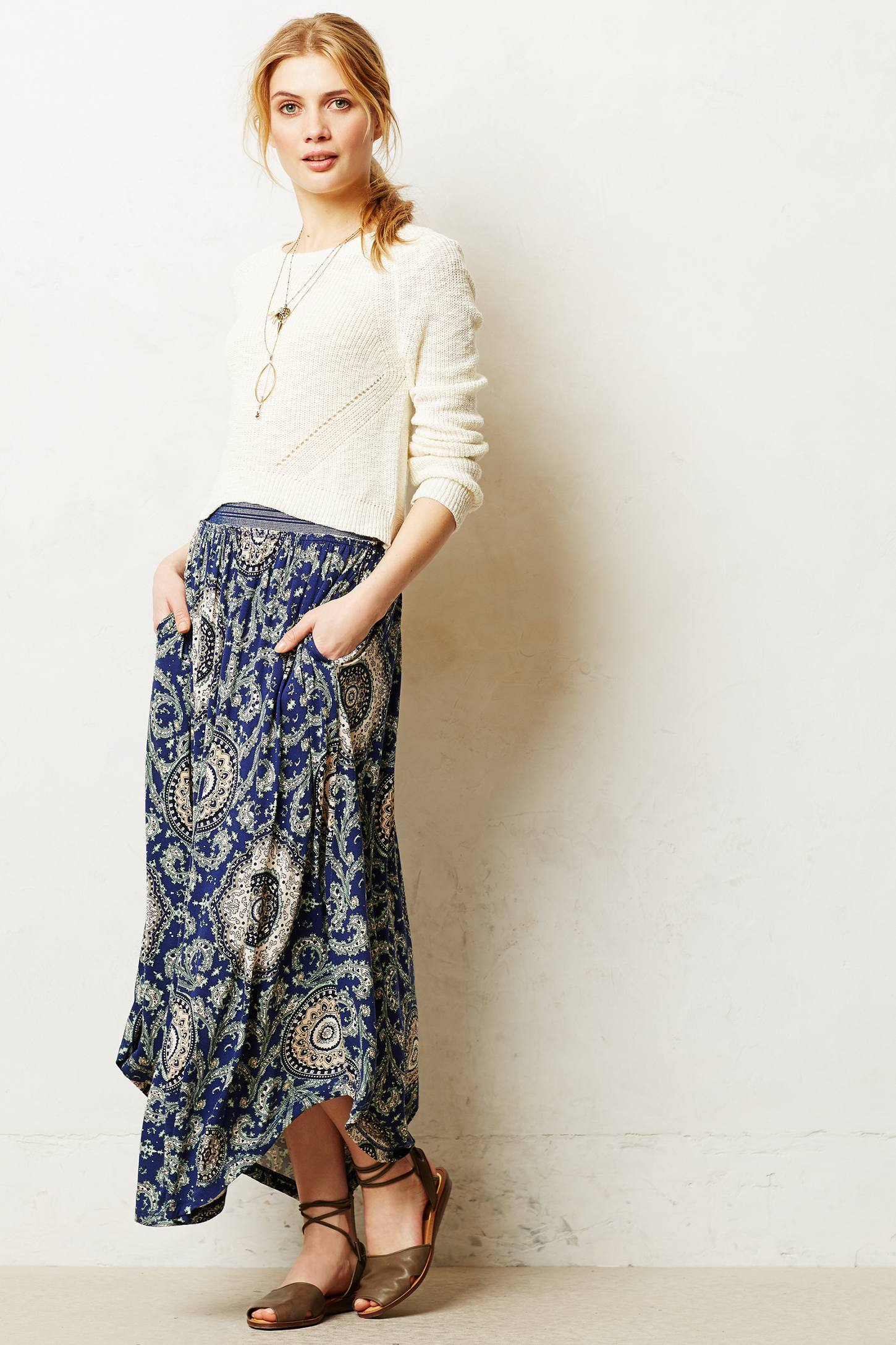 Lilka Lucerna Maxi Skirt in Blue | Lyst