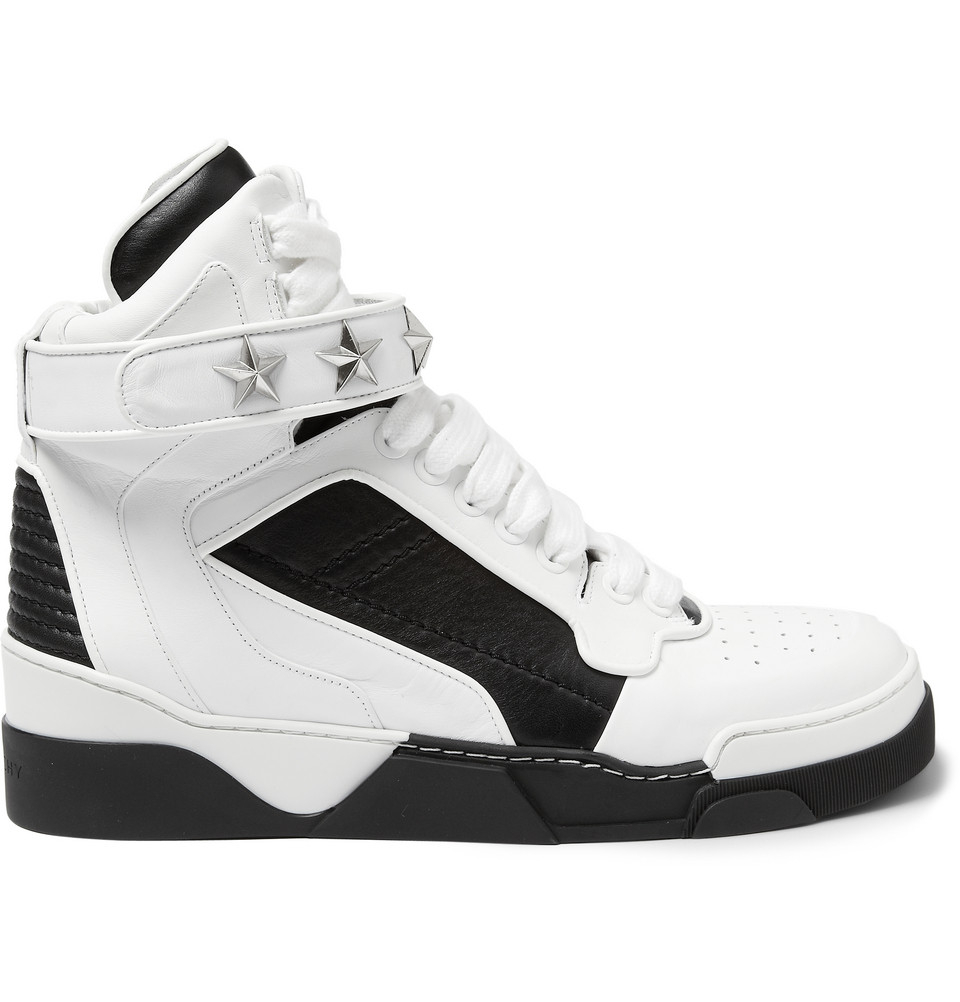 Givenchy Tyson High Top Leather Sneakers With Stars in White for Men | Lyst