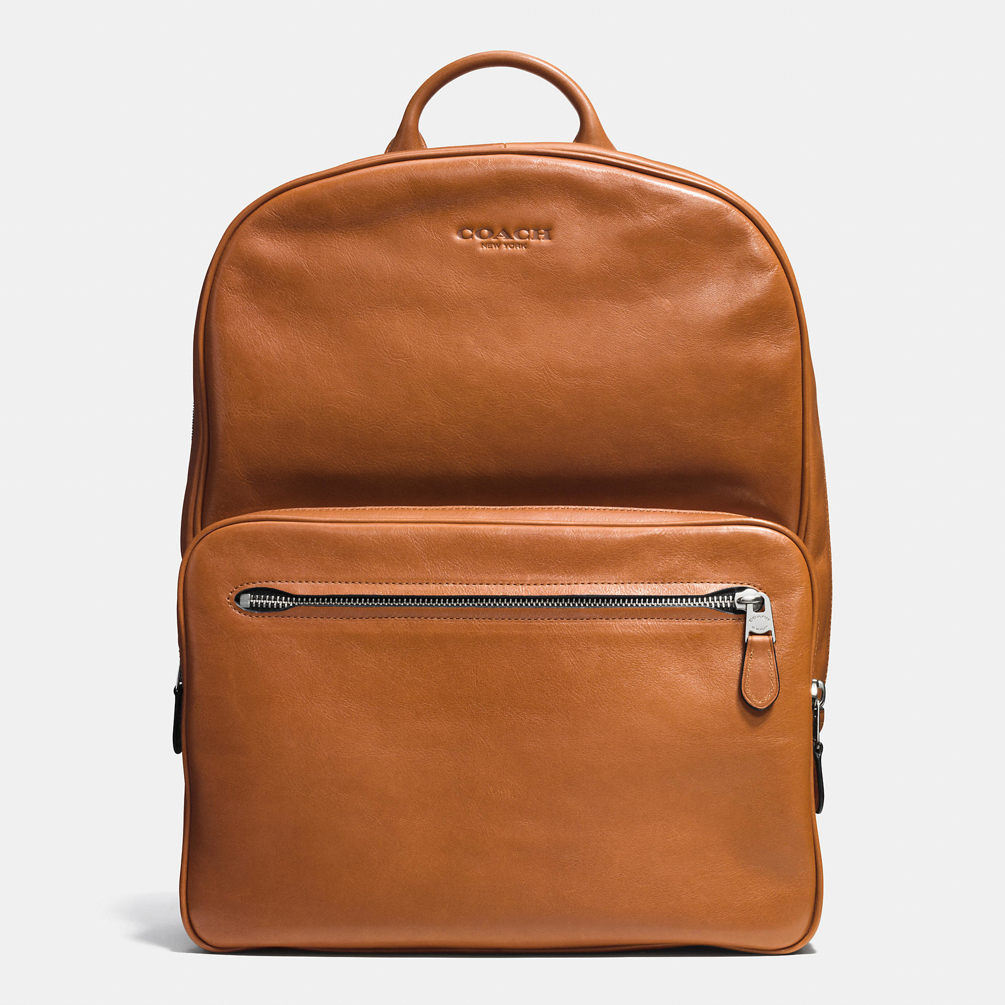 Coach Hudson Backpack In Sport Calf Leather in Brown for Men (SILVER/SADDLE) | Lyst