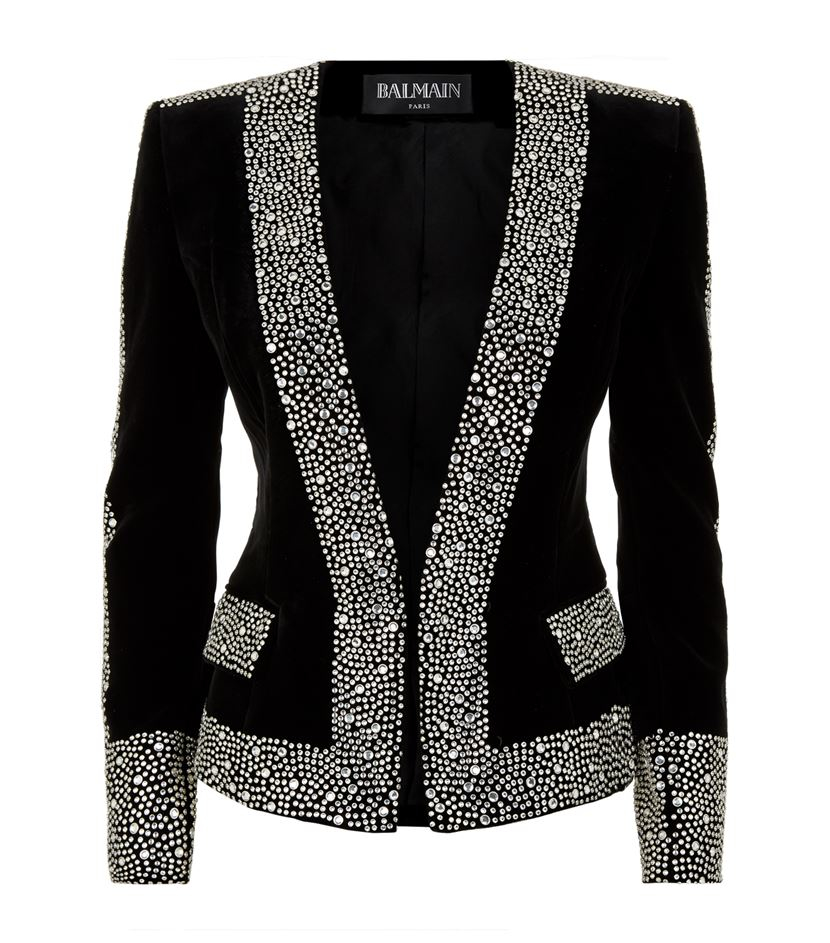 Balmain Embellished Blazer in Black | Lyst