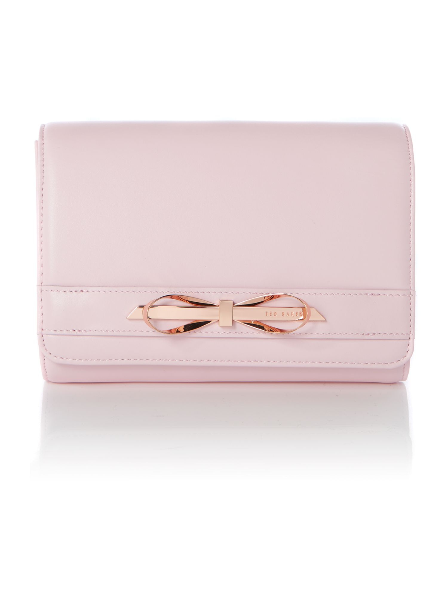 Ted baker Pale Pink Large Bow Leather Cross Body Bag in Pink (Pale ...