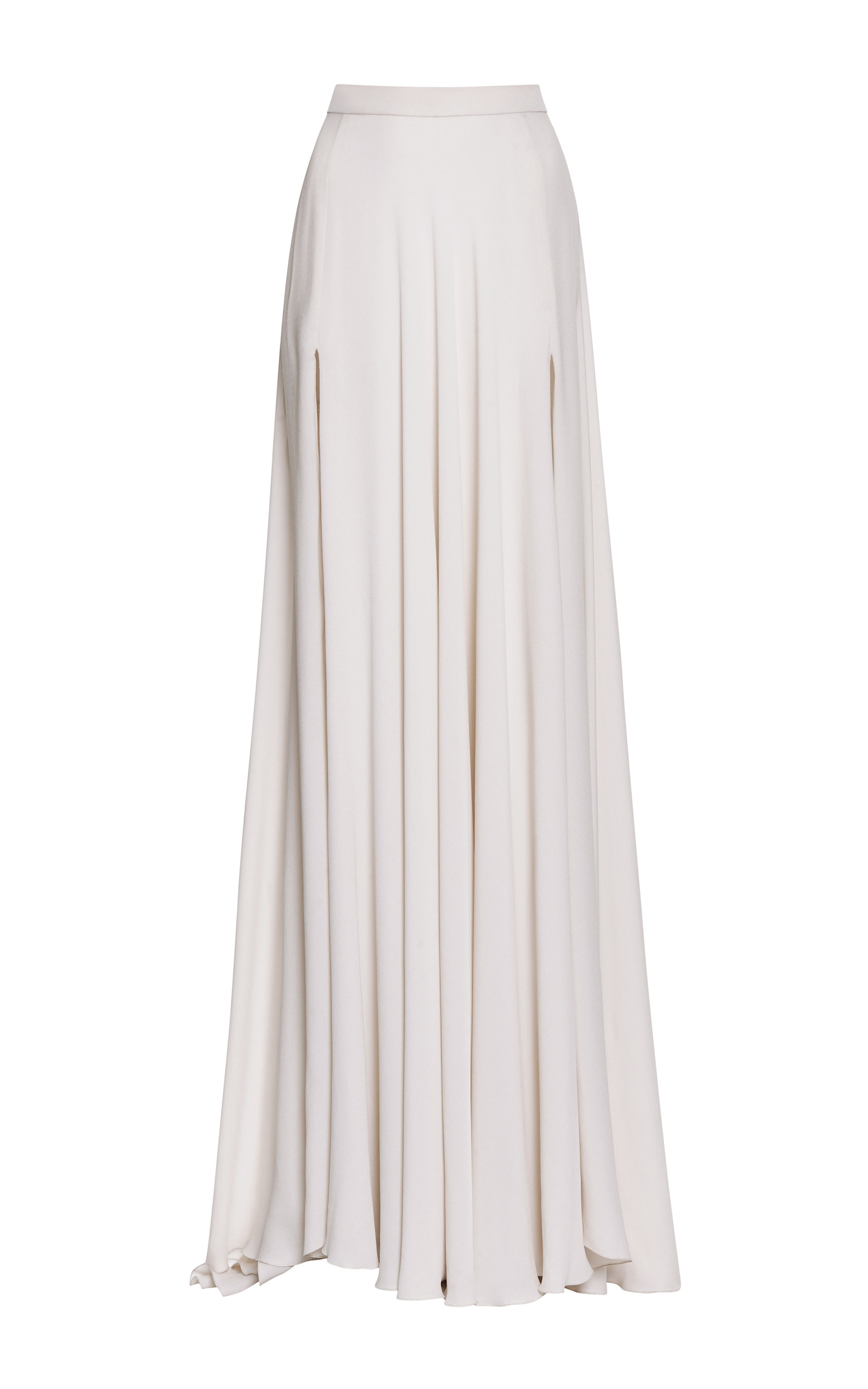 Elie Saab Jasmine Silk Georgette Maxi Skirt in White - Lyst