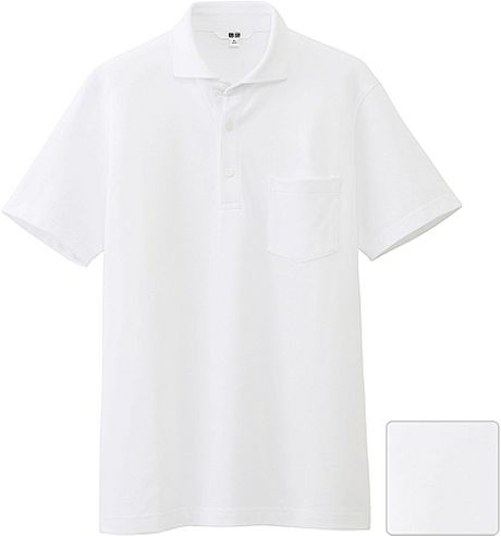 Uniqlo Dry Pique Printed Short Sleeve Polo Shirt in Blue for Men (WHITE ...