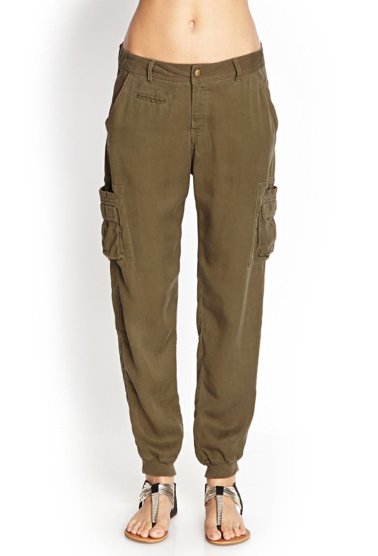 Lyst - Forever 21 Contemporary Woven Utility Pants in Green