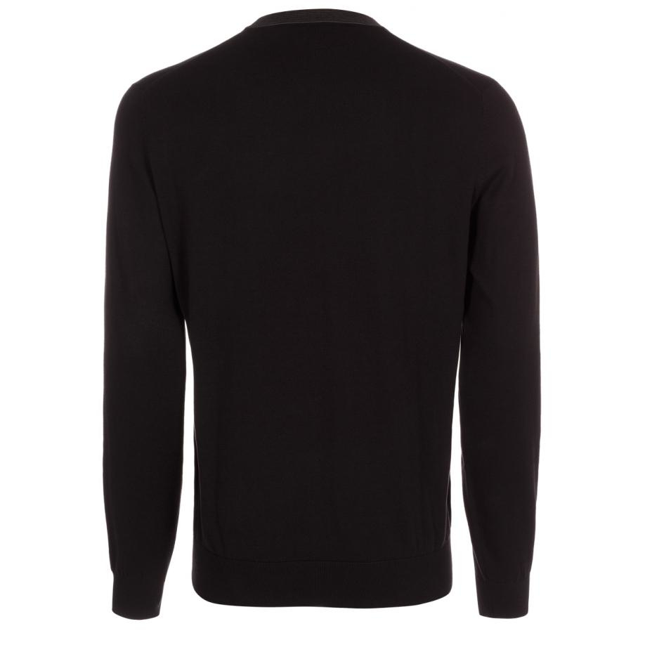 Paul smith Men's Black Cotton Sweater With Striped Collar in Black ...