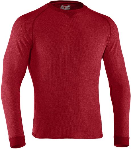 Under Armour Thermal 20 Crew Shirt in Red for Men | Lyst