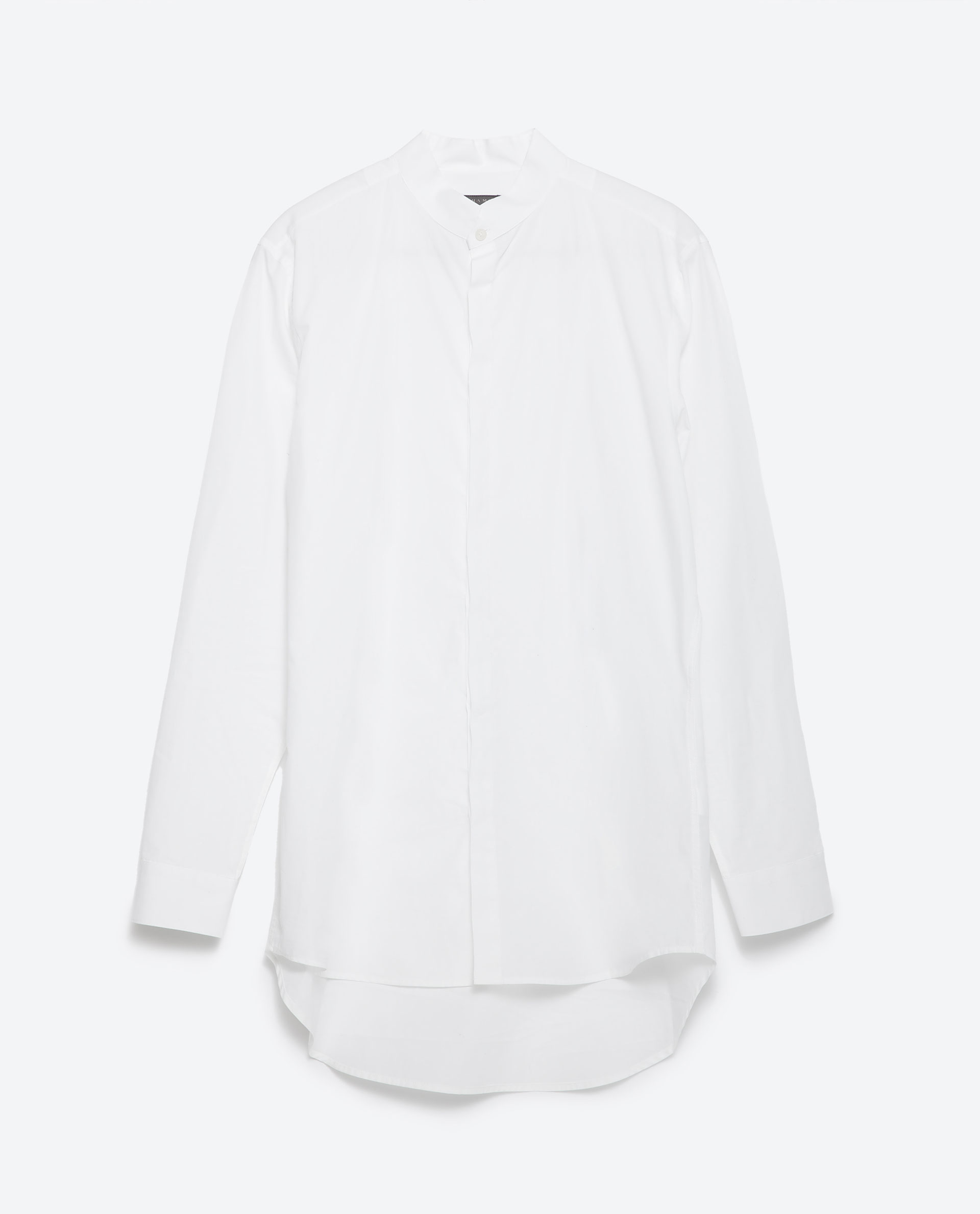 Zara Mao Collar Shirt in White for Men | Lyst