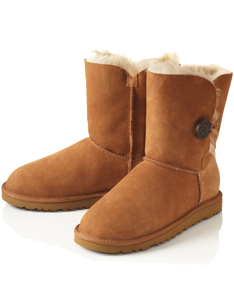 Ugg Chestnut Bailey Button Sheepskin Boots in Brown | Lyst