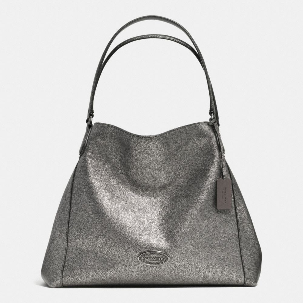 Lyst - Coach Edie Shoulder Bag In Metallic Leather in Metallic