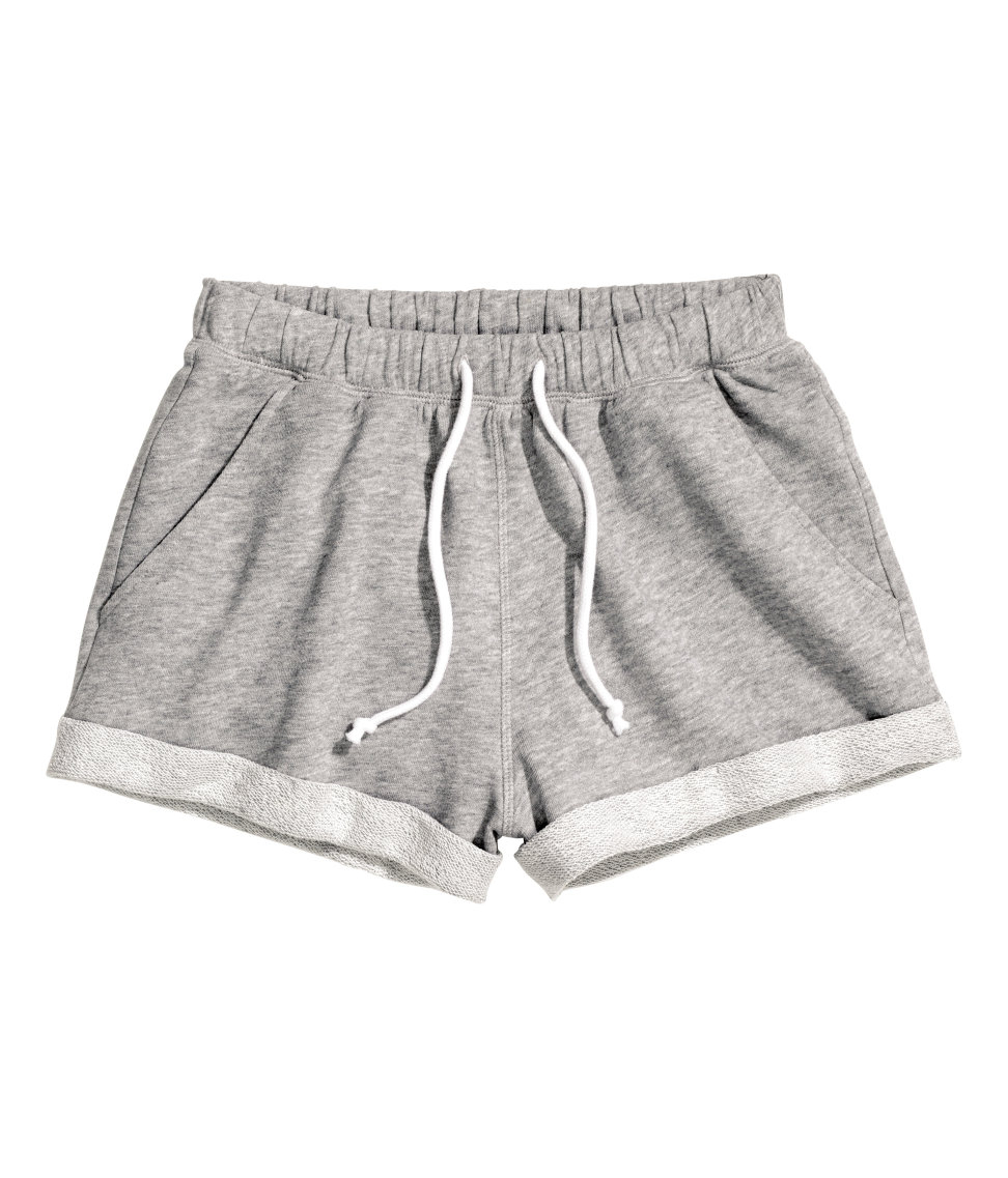 h&m grey sweat shorts