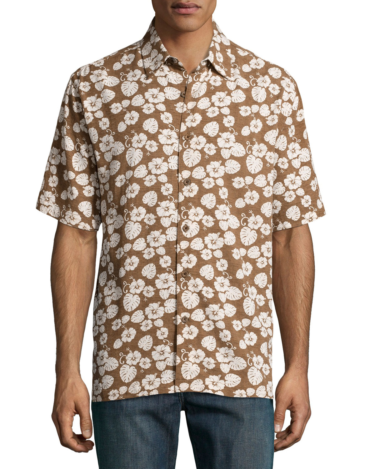 Lyst - Neiman Marcus Floral Short-sleeve Sport Shirt for Men