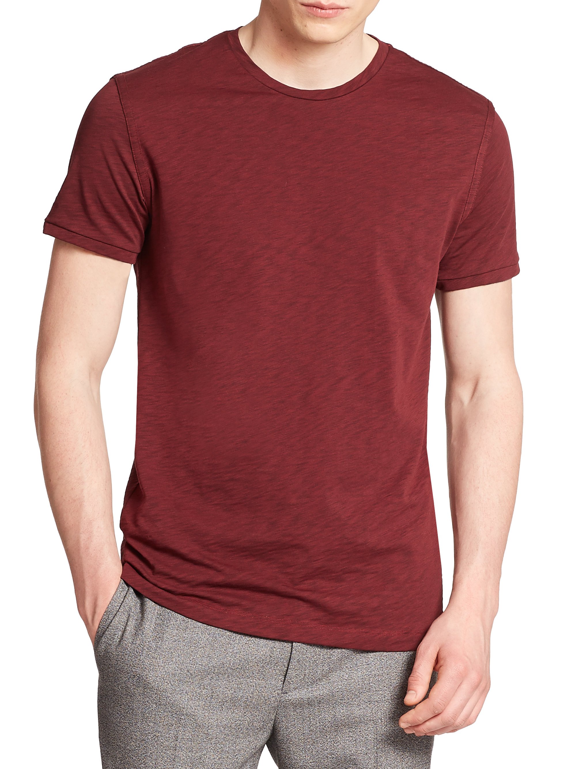 Lyst - Theory Dekker Slub Jersey T-shirt in Red for Men