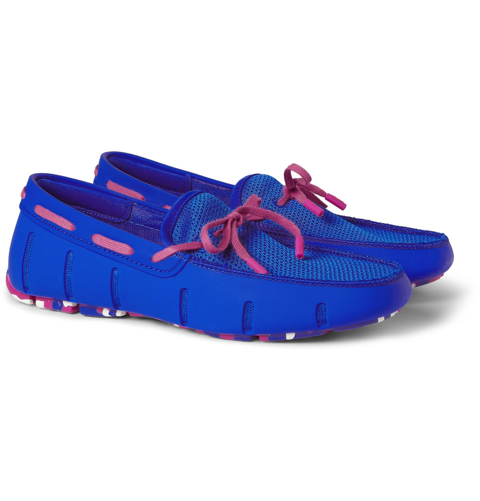Swims Rubber and Mesh Boat Shoes in Blue for Men | Lyst